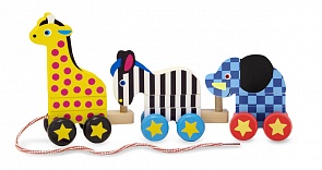 Каталка Зоопарк из серии Классические игрушки (Melissa&Doug, 289M_md)